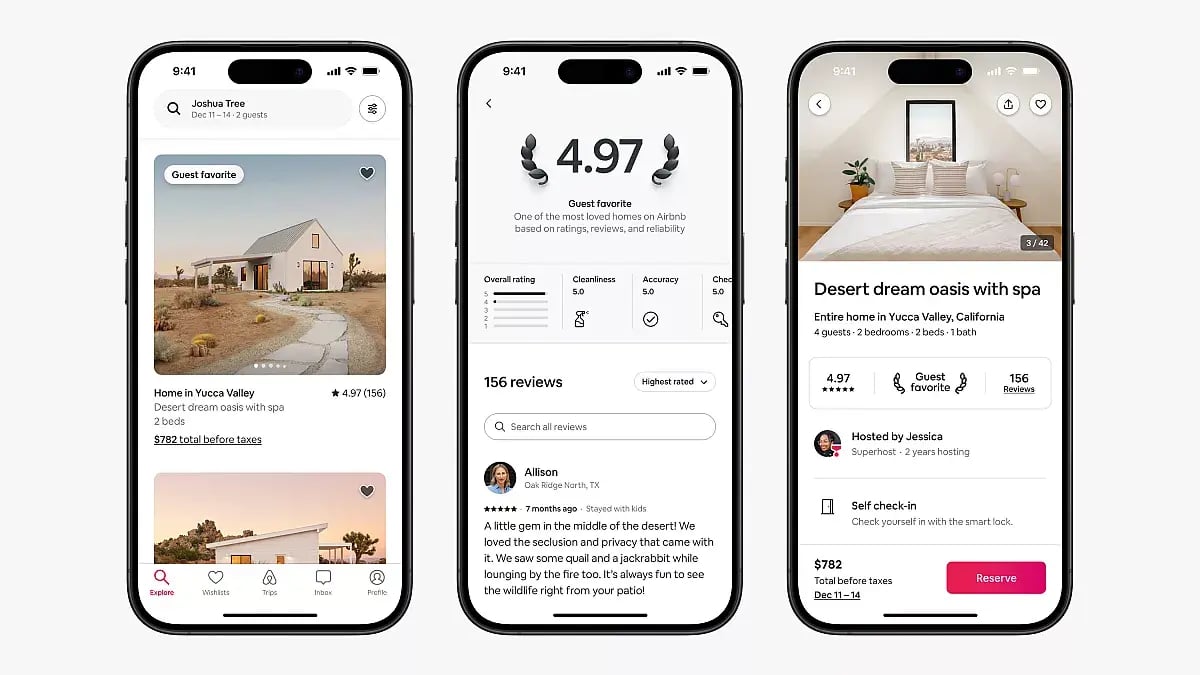 Airbnb Interfaz usuario