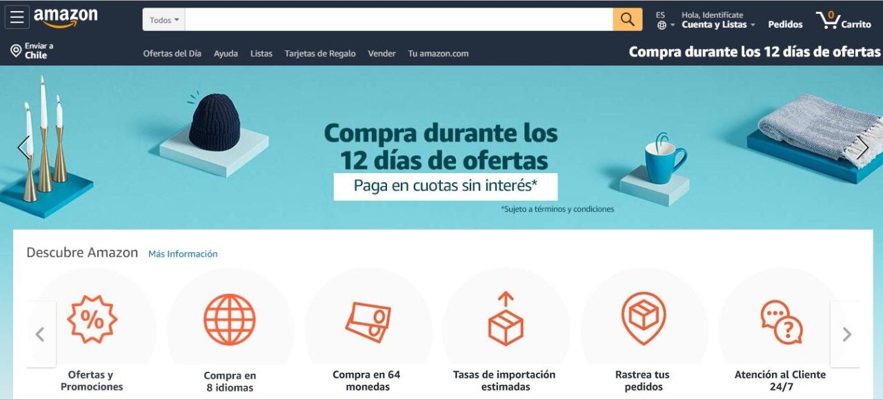 Amazon Interfaz usuario