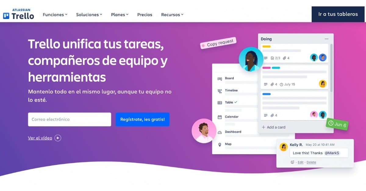 Las mejores alternativas a Slack en 2024 - Trello