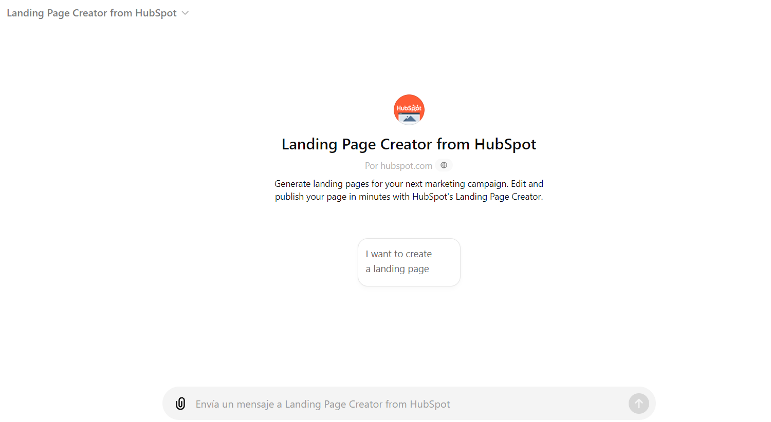 landing page creator hubspot