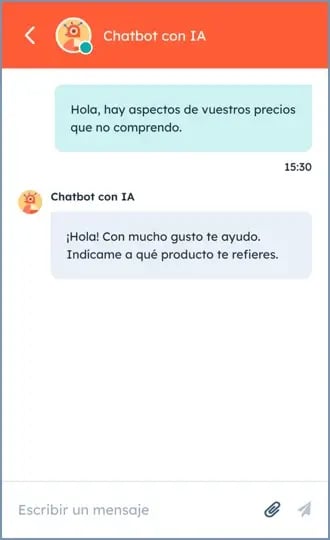 Chatbot con ia de hubspot