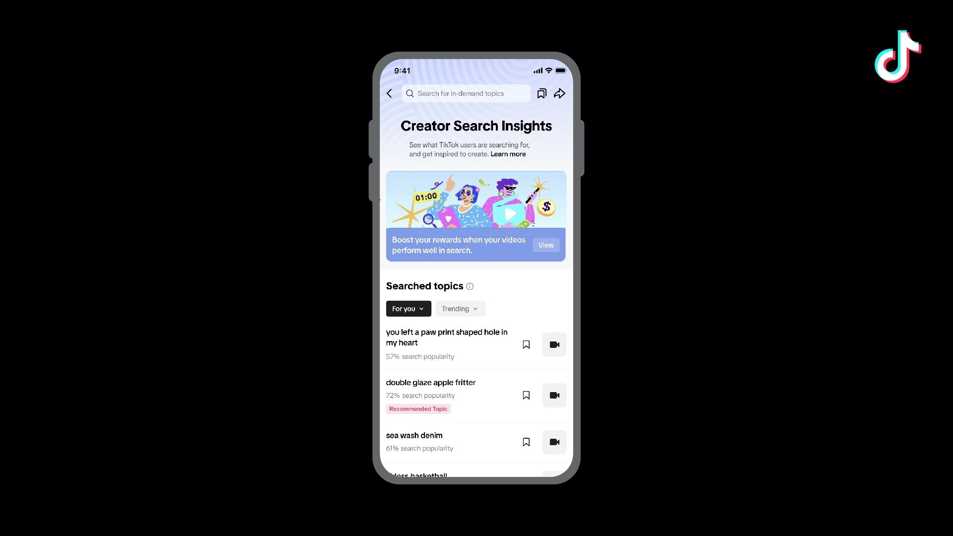 Creator search insight